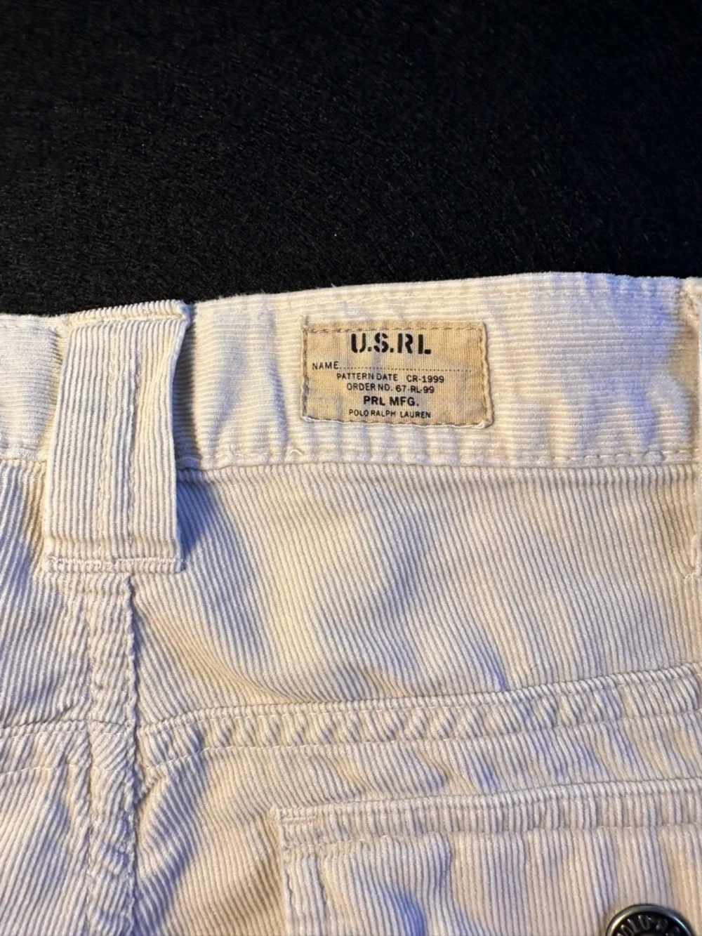 Ralph Lauren Cargo Pants Youth 14 Beige Wide Leg Utility 100% Cotton Kids Unisex